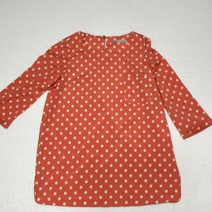 Ansich Dot Pattern Women Blouse 3/4 sleeve